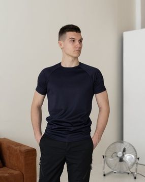 Тактична мілітарі футболка кулмакс темно-синя чоловіча Pobedov Ergo 00000008614 фото