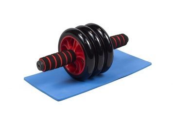 Ролик для пресу EasyFit з килимком Червоний (3 колеса) 1510 фото