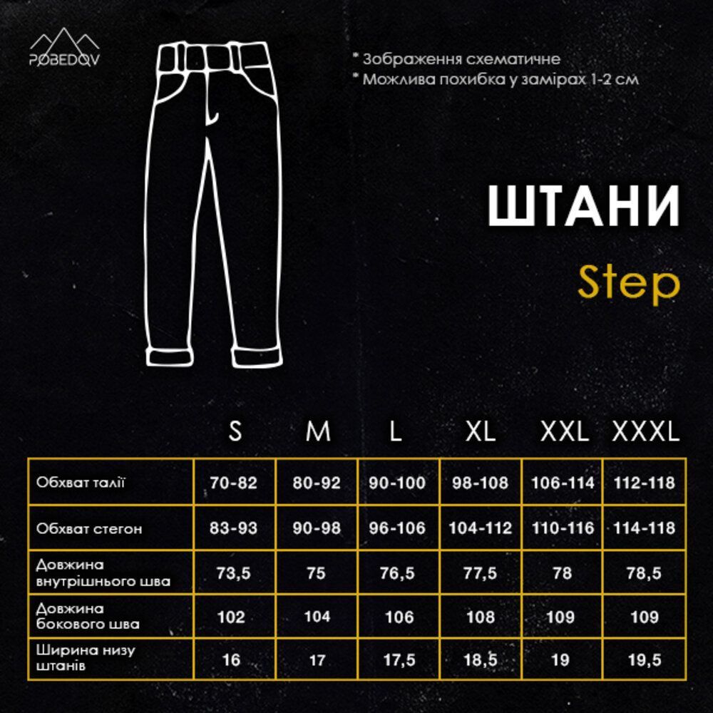 Чоловічі штани карго демісезонні темно-сірі котонові Pobedov Step 00000007077 фото