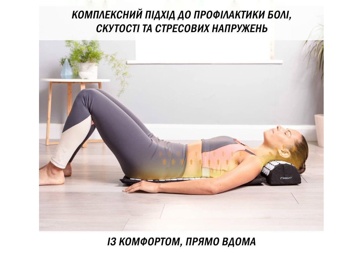 Масажний килимок Easyfit з подушкою (аплікатор Кузнєцова) Фіолетовий 2827703776 фото