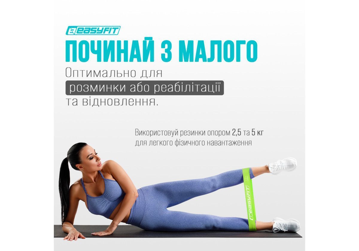 Гумові кільця для фітнесу EasyFit набір 5 шт 2827813784 фото