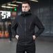 Куртка чоловіча демісезонна з капюшоном чорна Pobedov Korol' Lev 00000000239 фото 1