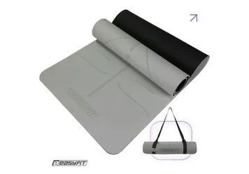 Килимок для йоги та фітнесу EasyFit Polarity stone з ремнем 2833150566 фото