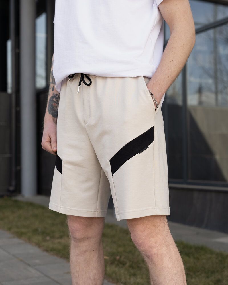 Бежеві літні шорти для чоловіків. Повсякденні шорти чоловічі Pobedov Hype 00000008577 фото