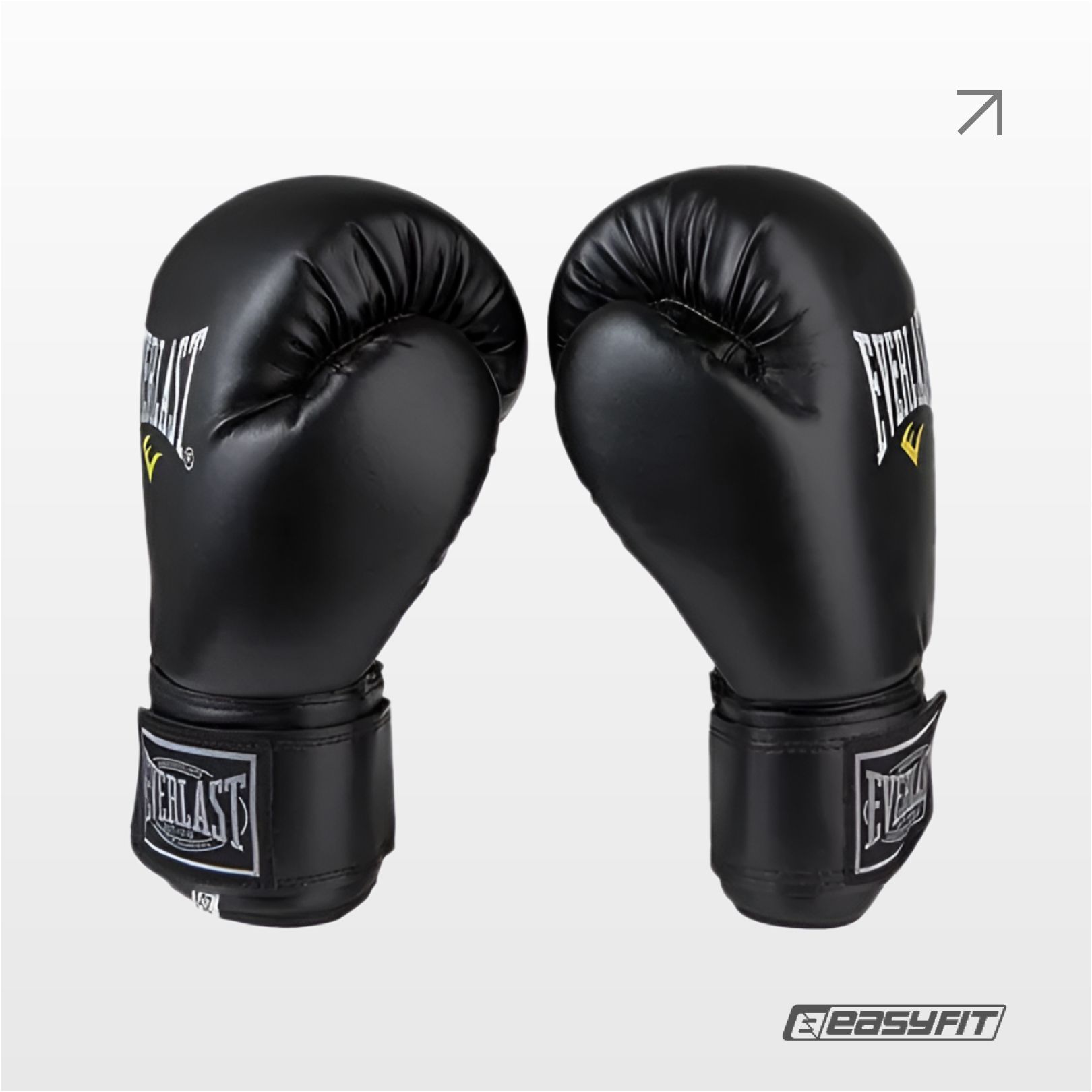Боксерські рукавички Everlast 12 унцій (12 oz) чорні 2001 фото