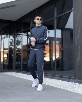 Демісезонний спортивний костюм Pobedov Black moon. Темно-сірий спортивний костюм для чоловіків 00000008546 фото
