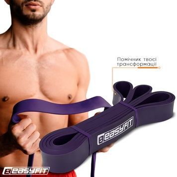 Гумова петля EasyFit 15-45 кг Фіолетова 1078 фото